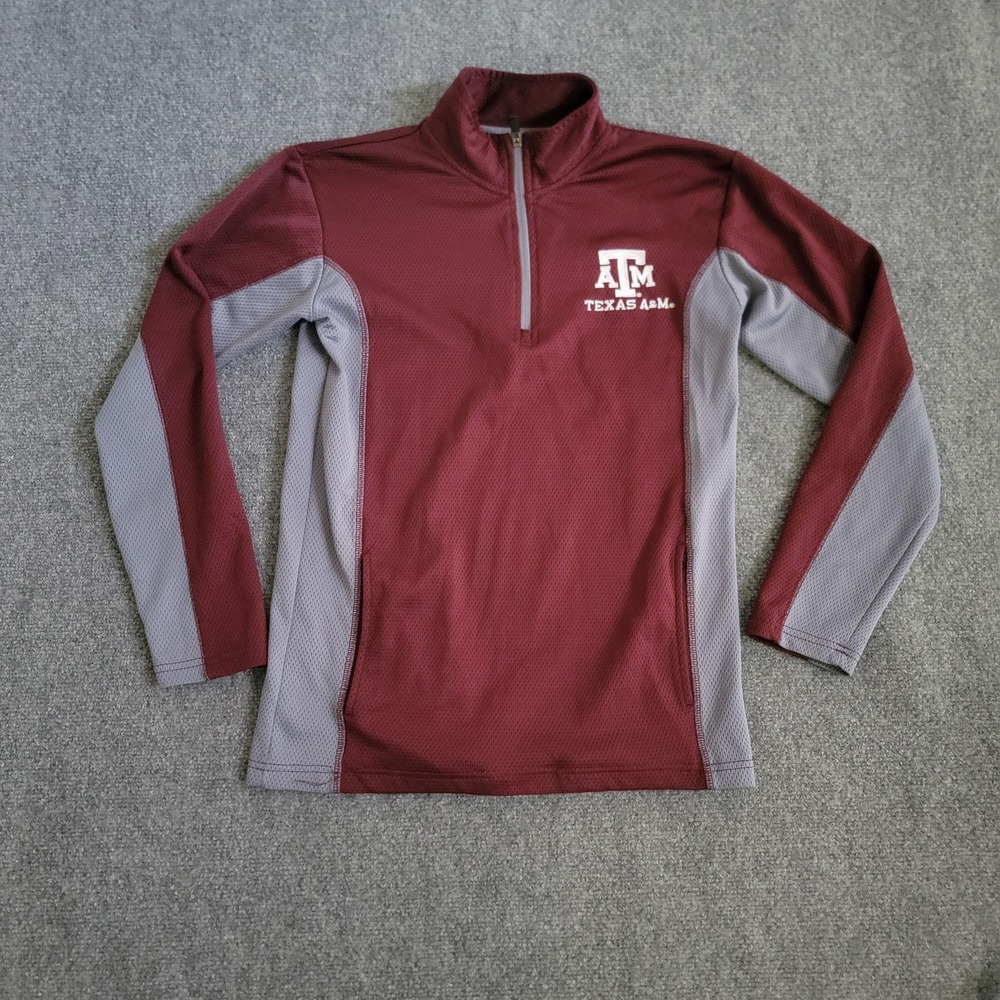 Texas A&M Aggies Pullover Jacket Mens Small Maroon‎ Gray NCAA College Football